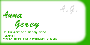 anna gerey business card